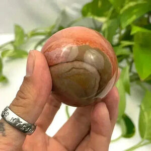 Jasper Natural Stone Crystal Quartz Ball 191g Healing Sphere 52mm